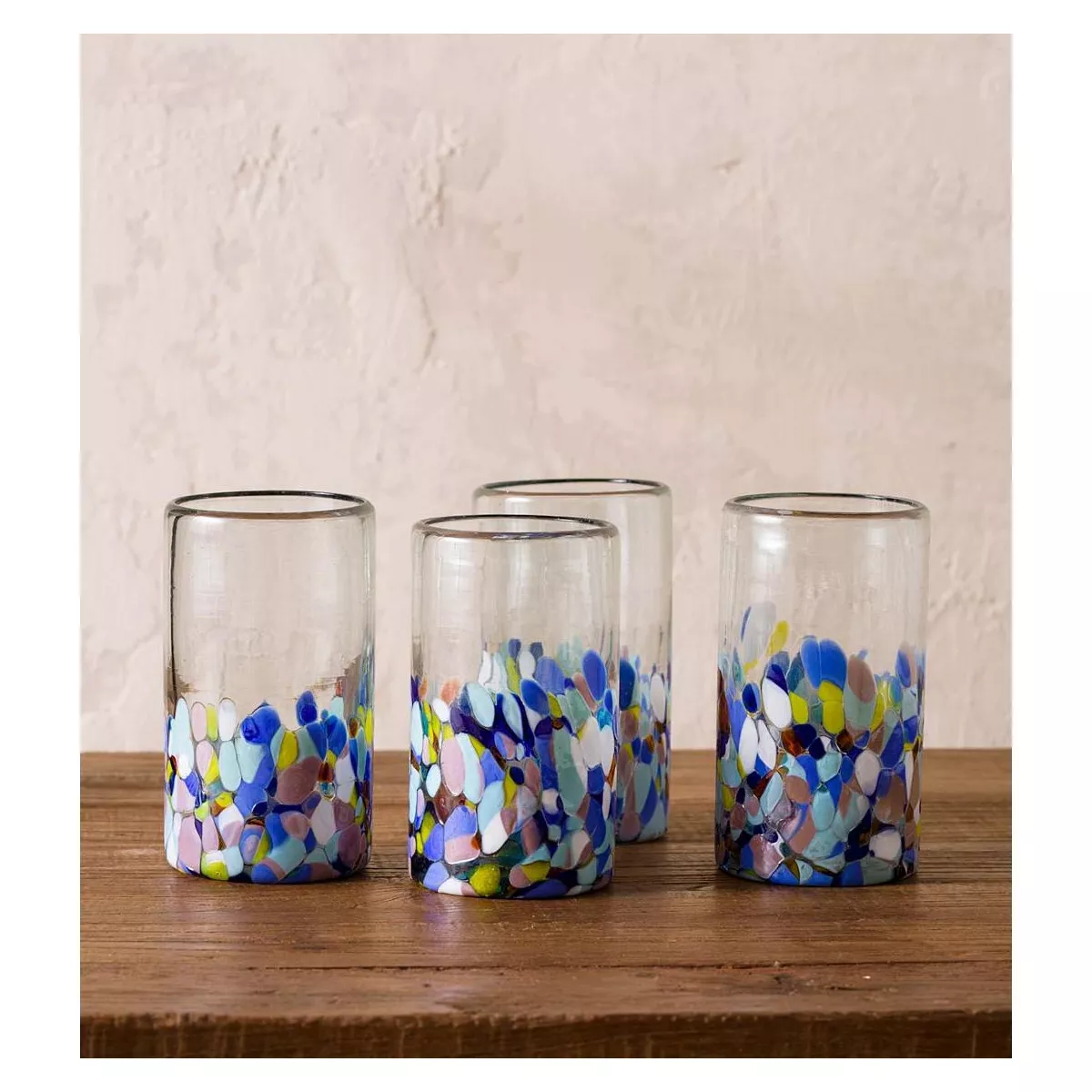 VivaTerra Riviera Recycled Pint Glass, Set of 4