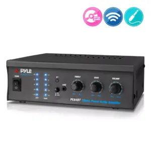 Pyle PCA4BT Dual Channel 2 x 150 Watt Portable Audio Amplifier Receiver with Bluetooth Wireless Streaming, and MP3/AUX/RCA Input (2 Pack)