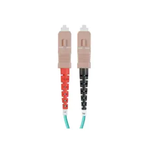Monoprice OM4 Fiber Optic Cable - 15m (Meter) - SC/UPC-SC/UPC, Multi Mode, Duplex, 50/125 Type, 2.0mm, PVC