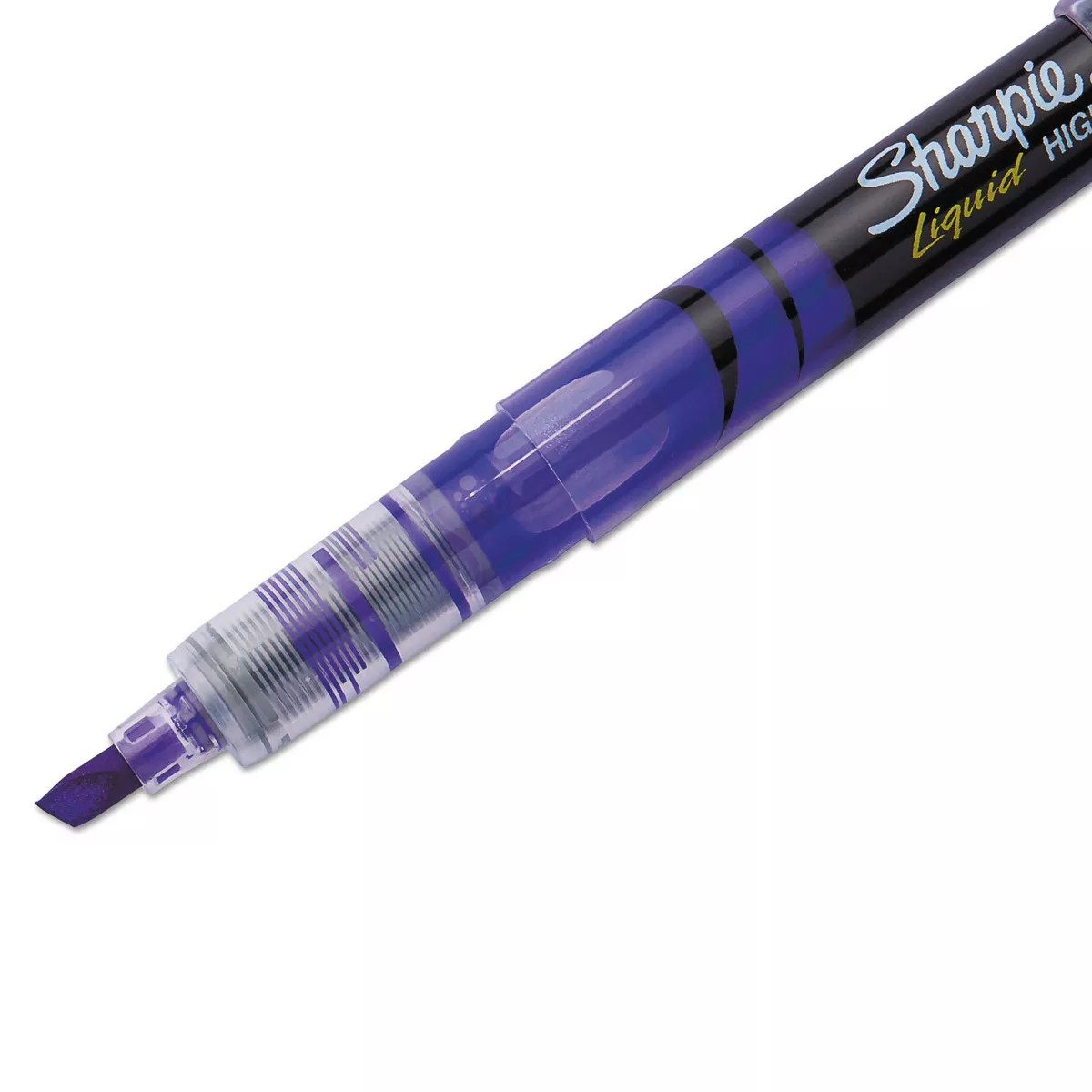 Sharpie Accent Liquid Pen Style Highlighter Chisel Tip Fluorescent Purple Dozen 1754469