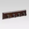 9" Key Rack with 4 Hooks - Cocoa/Soft iron - Threshold™