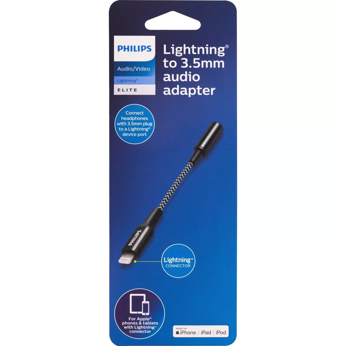 Philips Lightning to 3.5mm Auxiliary Audio Adapter, 4