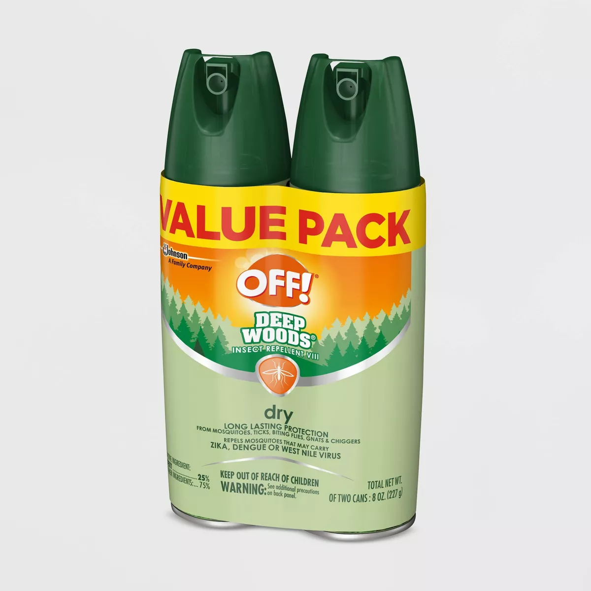 OFF! Deep Woods Dry Insect Repellent VIII - 4oz/2ct