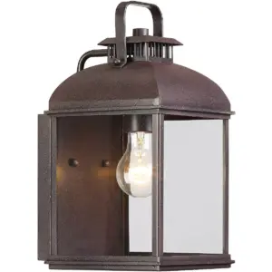 John Timberland Rustic Outdoor Wall Light Fixture Rust 16 1/2
