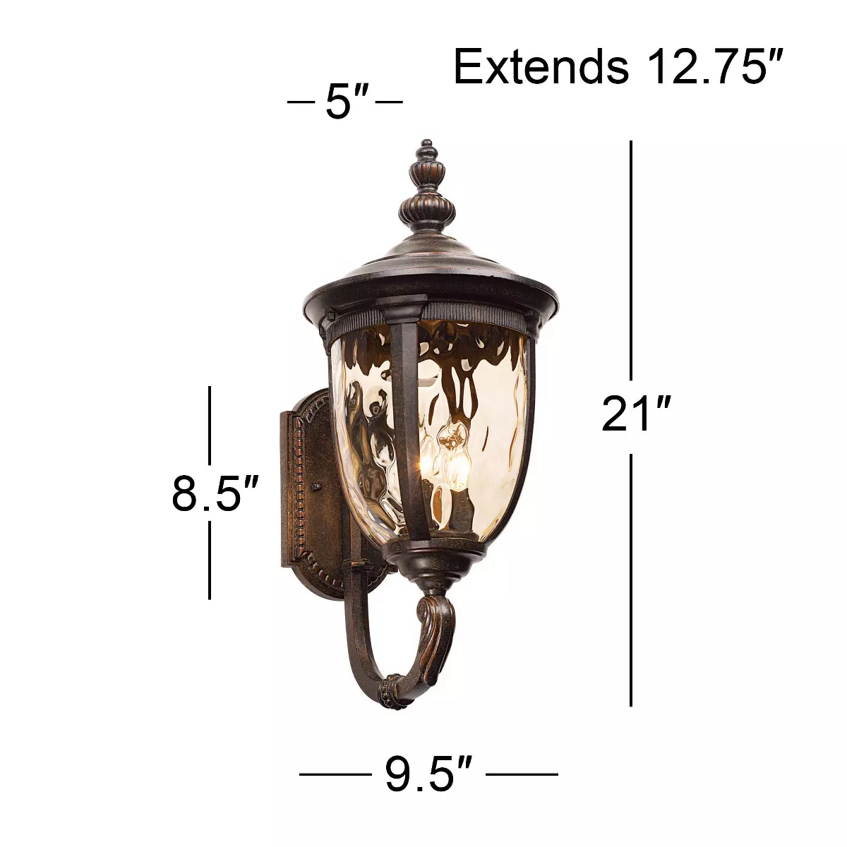 John Timberland Outdoor Wall Light Fixture Bronze 21