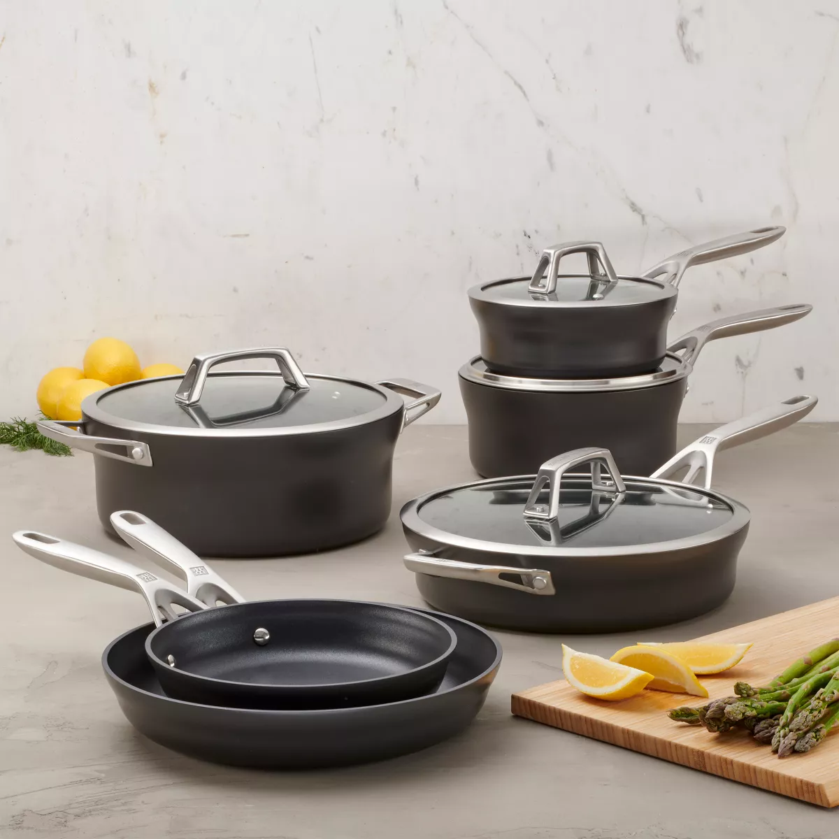 ZWILLING Motion Hard Anodized 10-pc Aluminum Nonstick Cookware Set