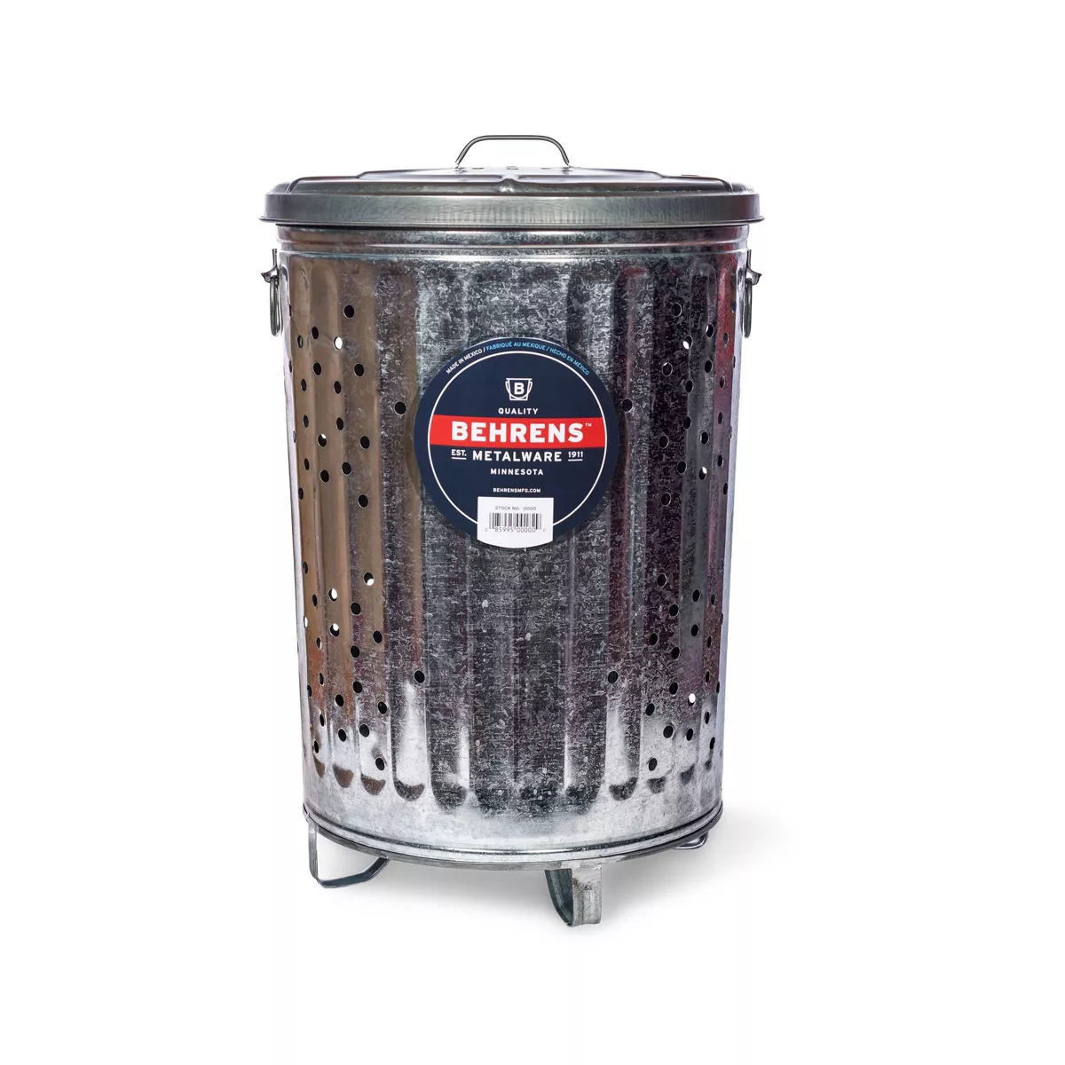 Behrens 20gal Galvanized Steel Composter Can with Lid