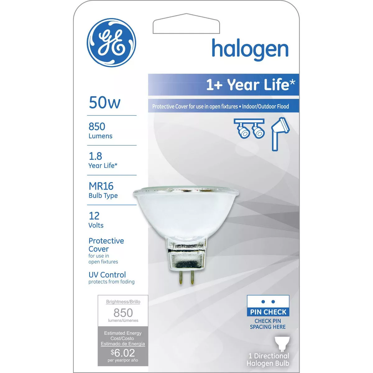 General Electric 50w MR16 Halogen Light Bulb White