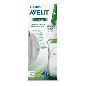Philips Avent Natural Glass Baby Bottle - 8oz