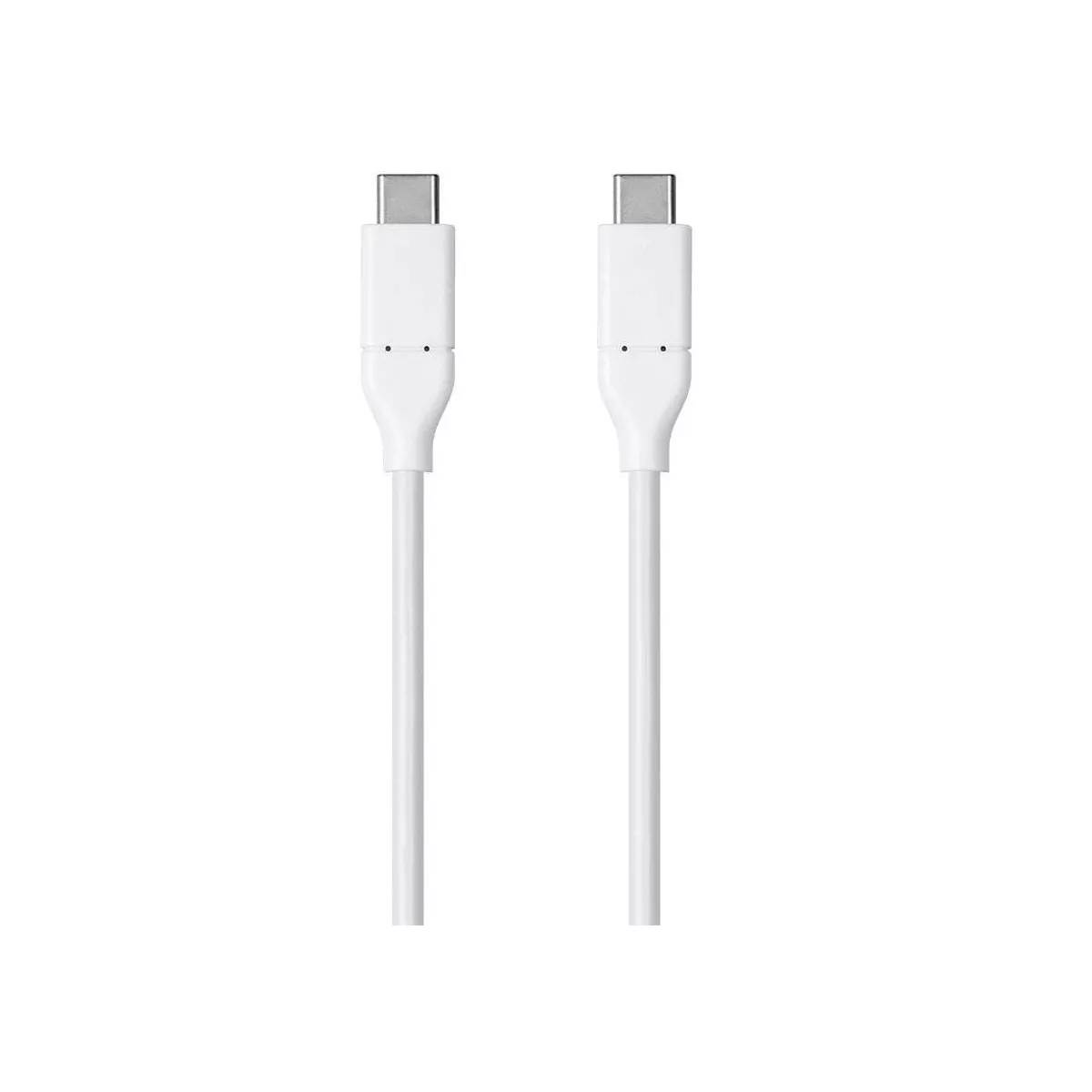 Monoprice USB & Lightning Cable - 2 Meter - White | 2.0 USB-C to USB-C 5A 480 Mbps - Select Series