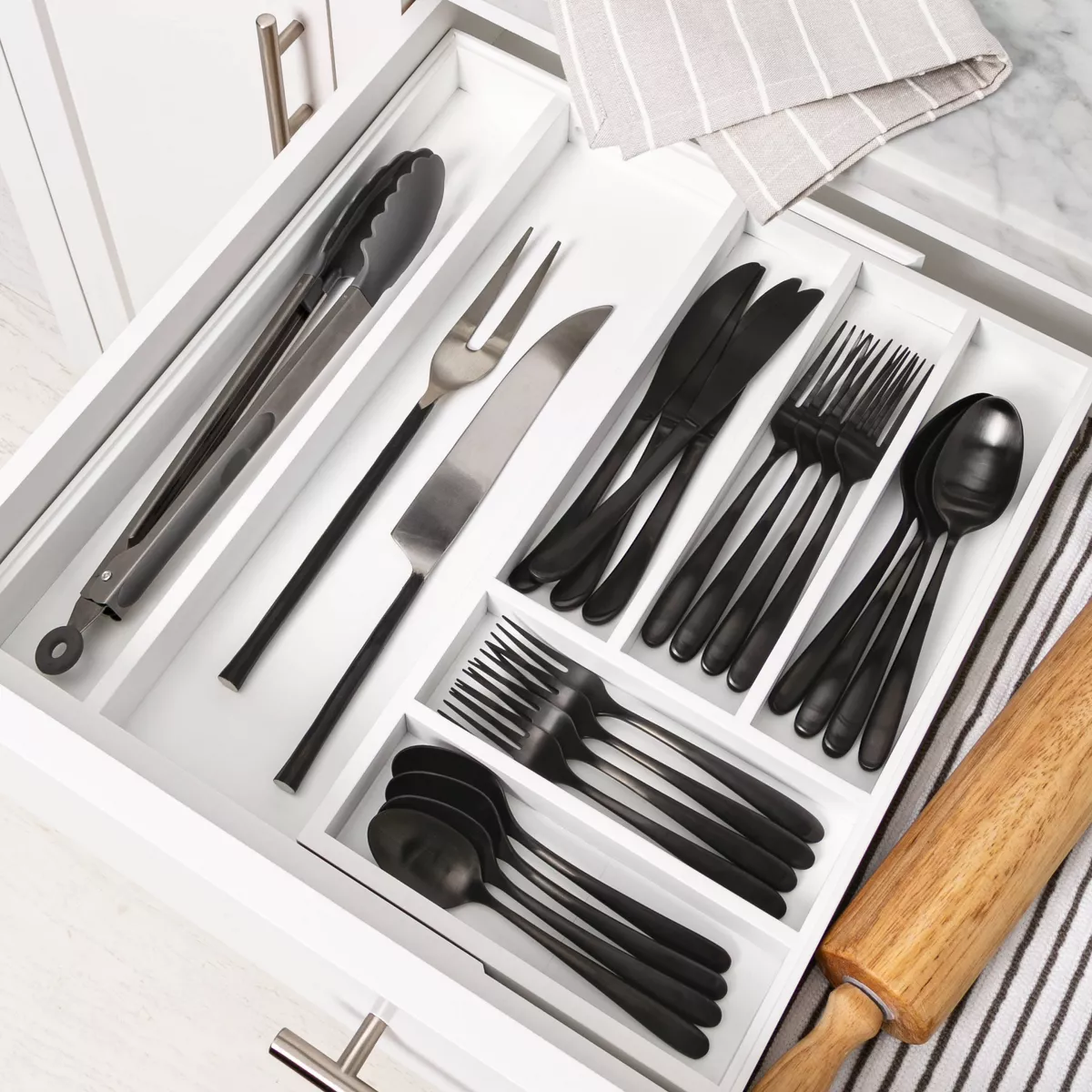 7 Compartment Expandable Drawer White - Threshold™