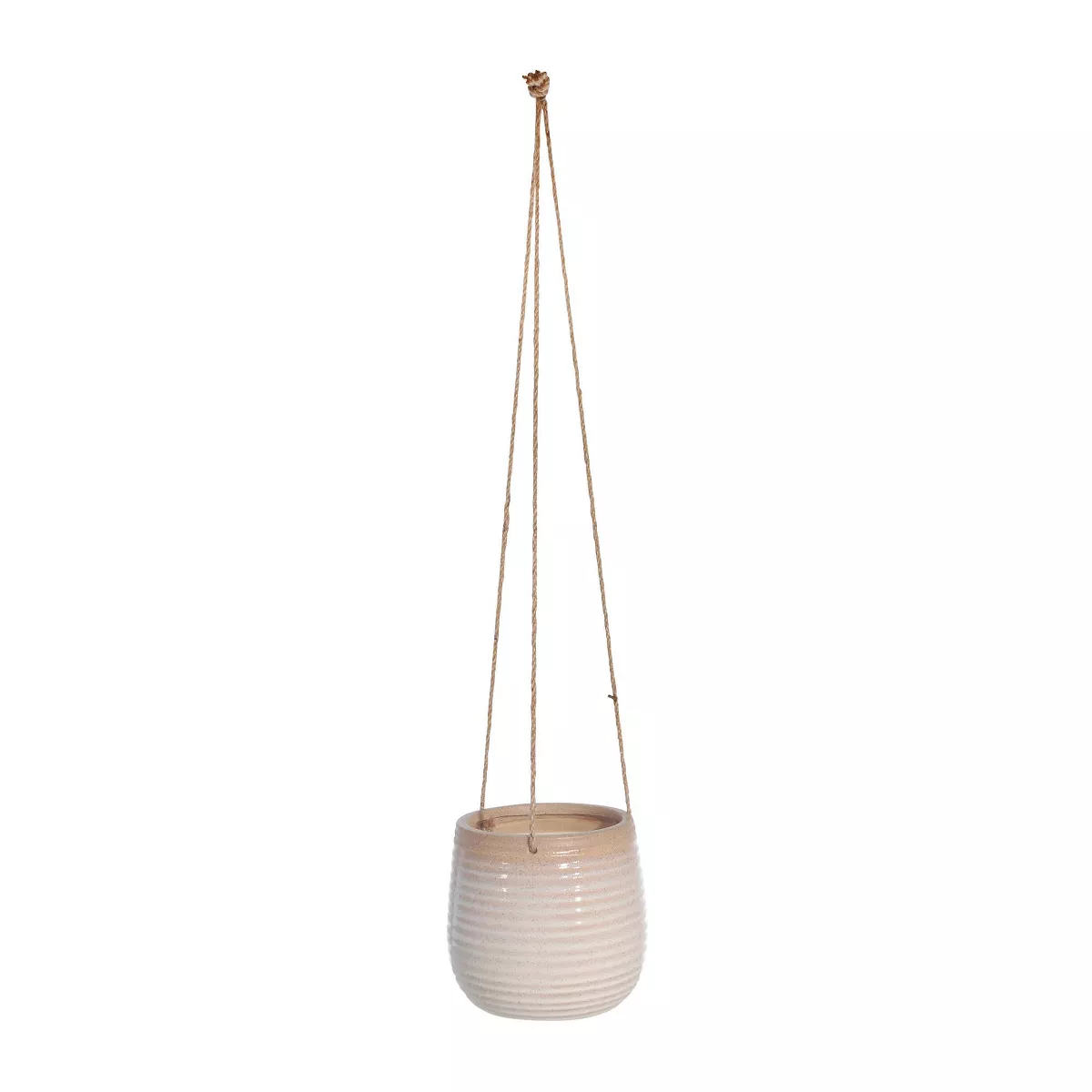 6" Hanging Ceramic Planter Beige - Sagebrook Home