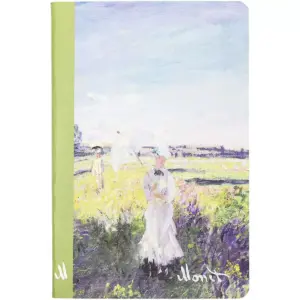 The Gifted Stationary 6-Pack A5 Claude Monet Travel Pocket Softcover Journal Lined Notebook, 8.25