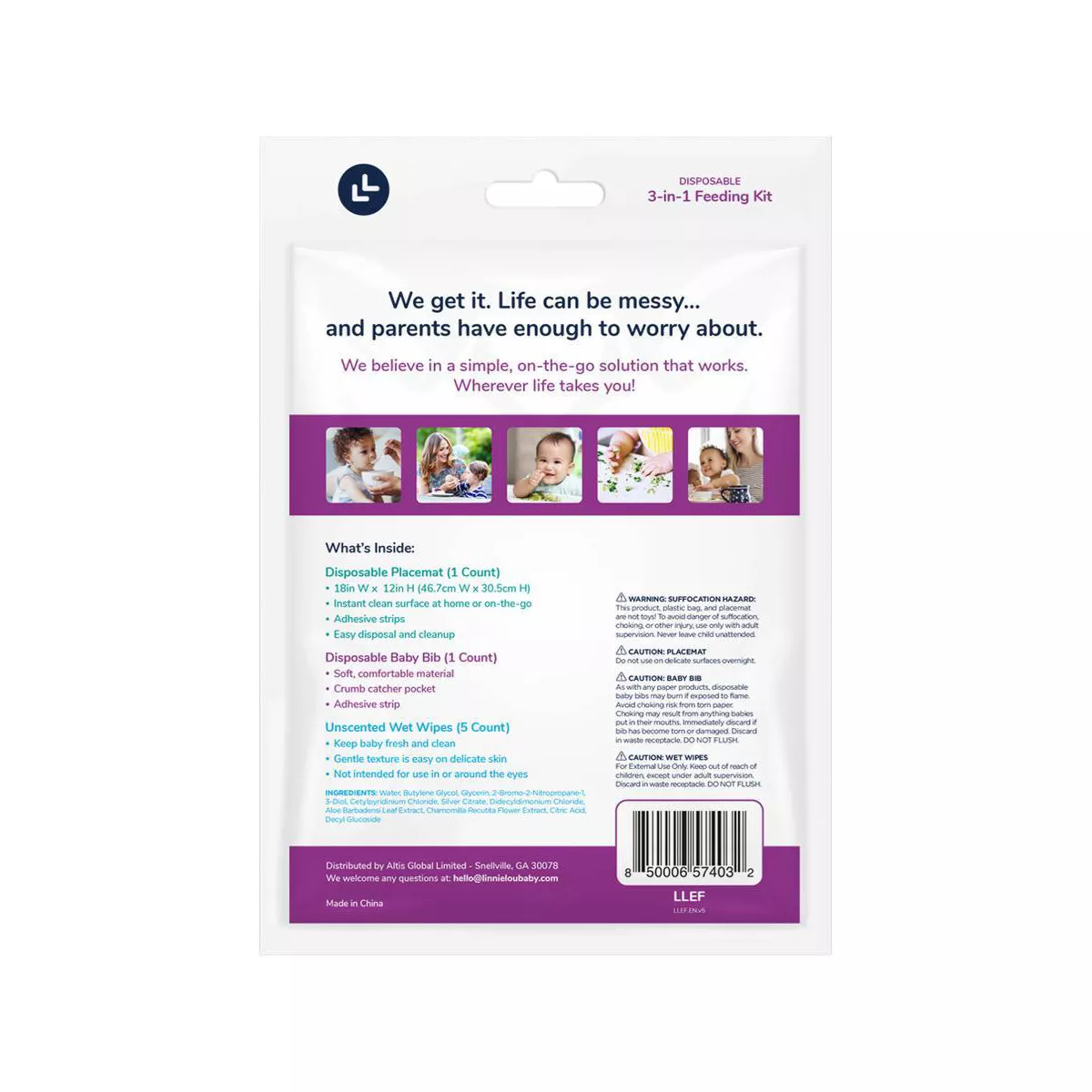 LinnieLou Disposable 3-in-1 Feeding Kit