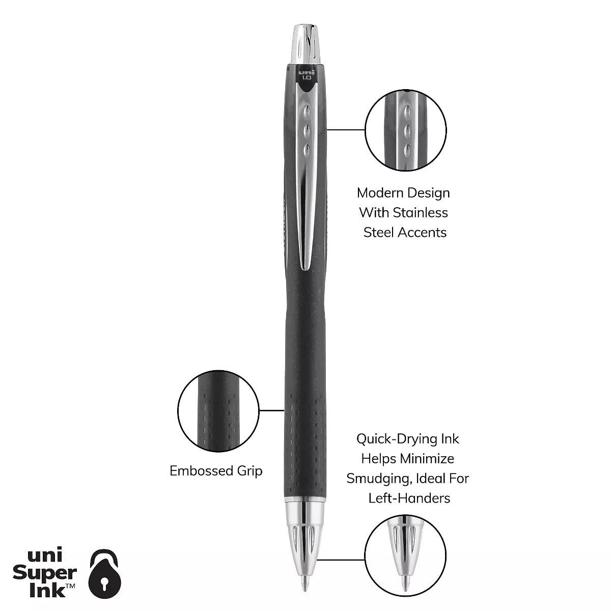 uni-ball Jetstream RT Retractable Rollerball Pens Fine Point 651827