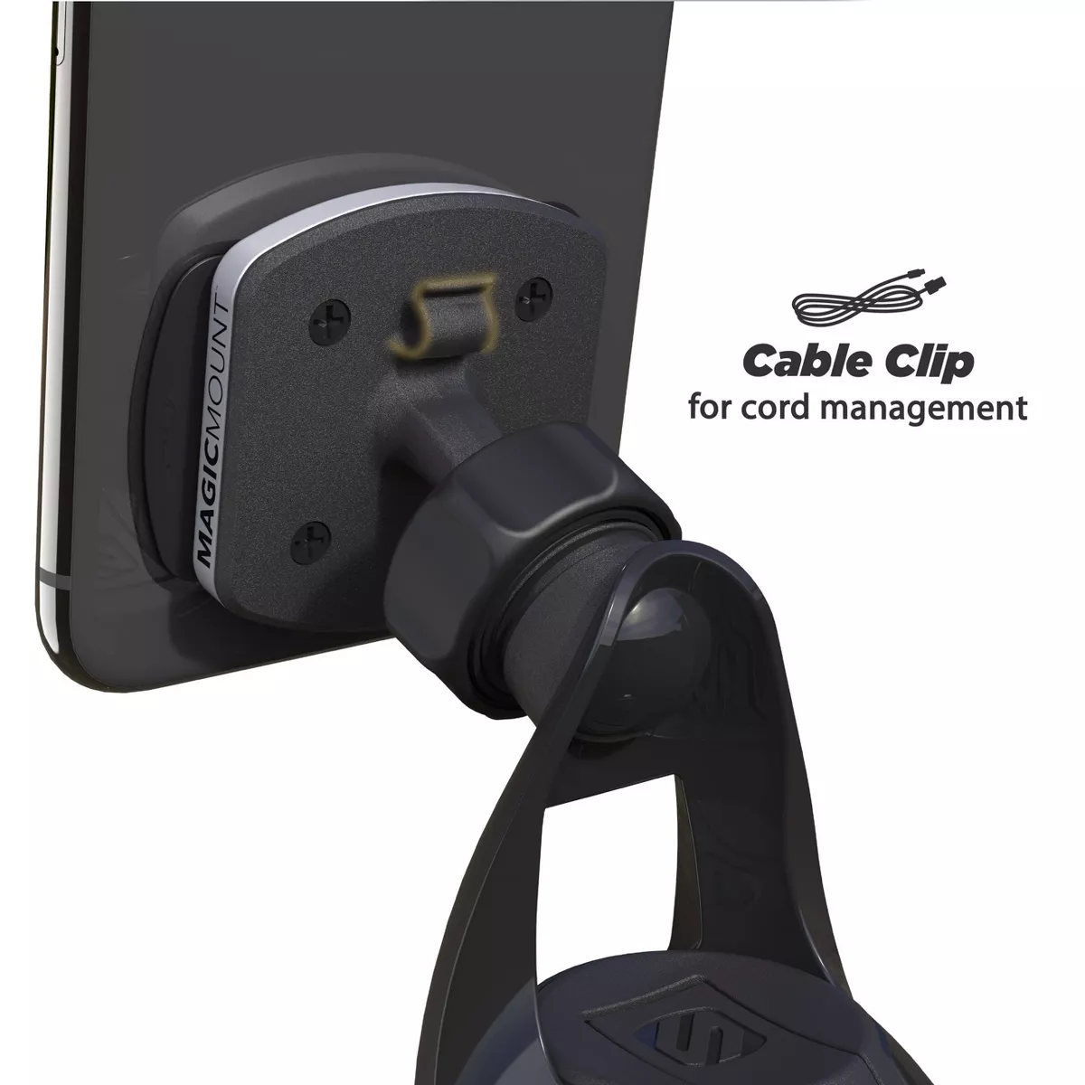 Scosche MagicMOUNT Pro Magnetic Window/Dash Mount - Black/Silver
