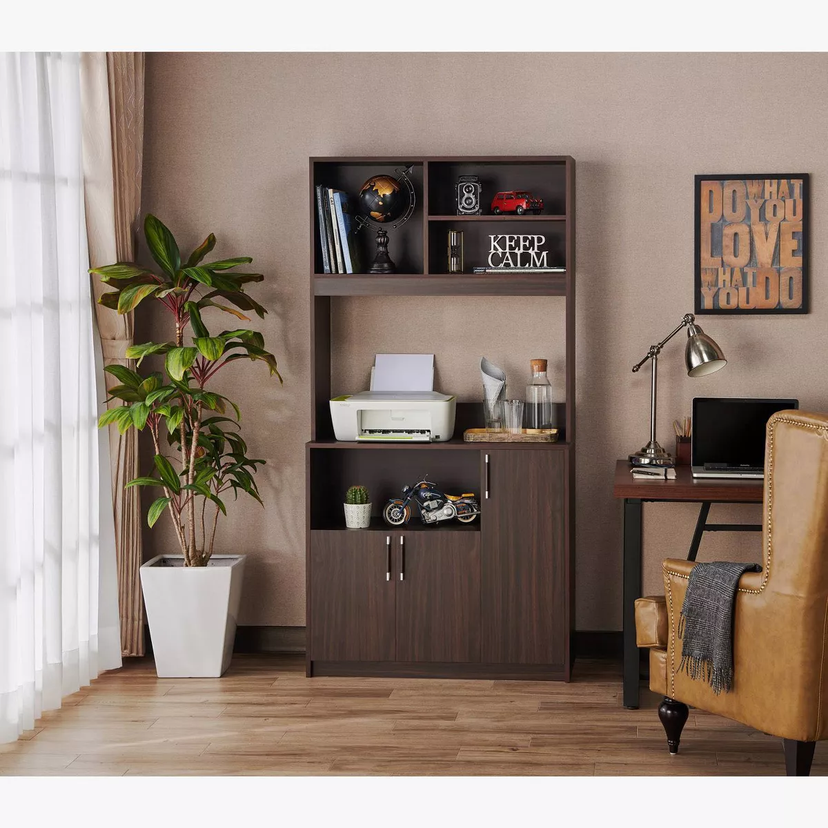 Esla Modern Baker's Rack Wenge - HOMES: Inside + Out
