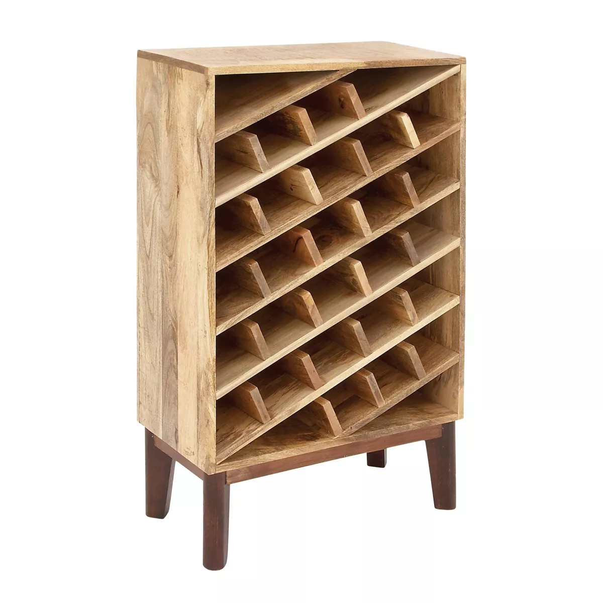 Modern Wood Wine Rack Brown - Olivia & May
