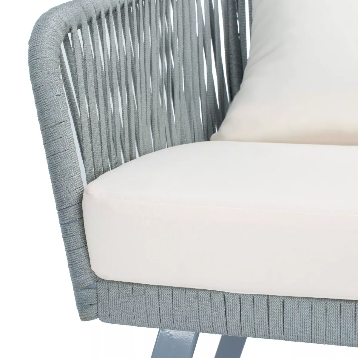 Jorda 4pc Rope Living Set - Gray/Beige - Safavieh