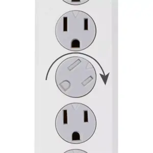 General Electric 6 Outlet Surge Protector 2' Cord White