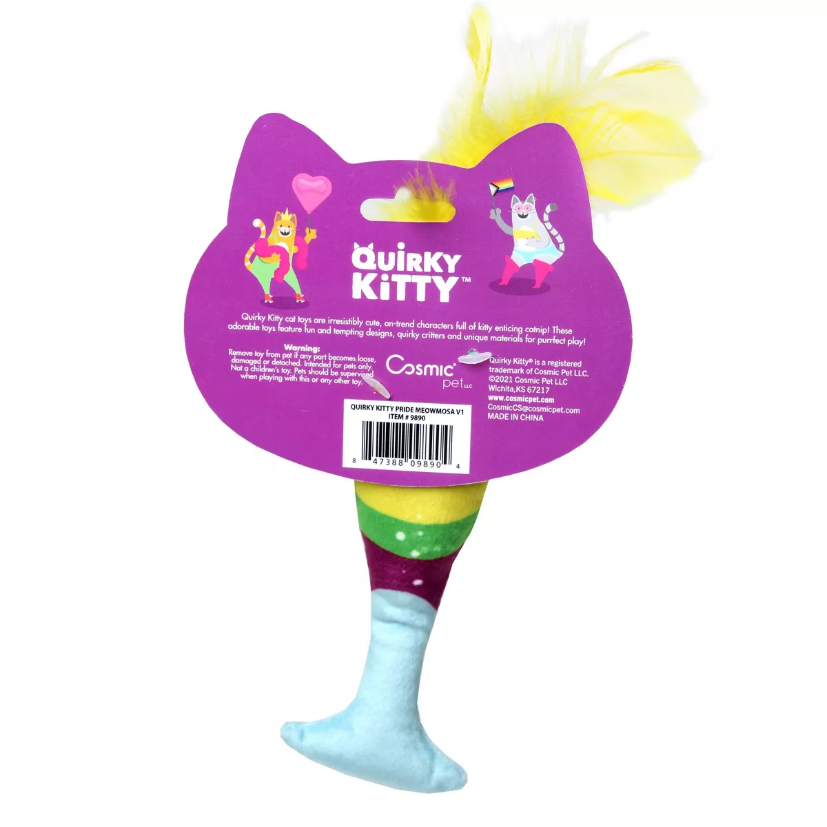 Quirky Kitty Pride Meowmosa Cat Toy