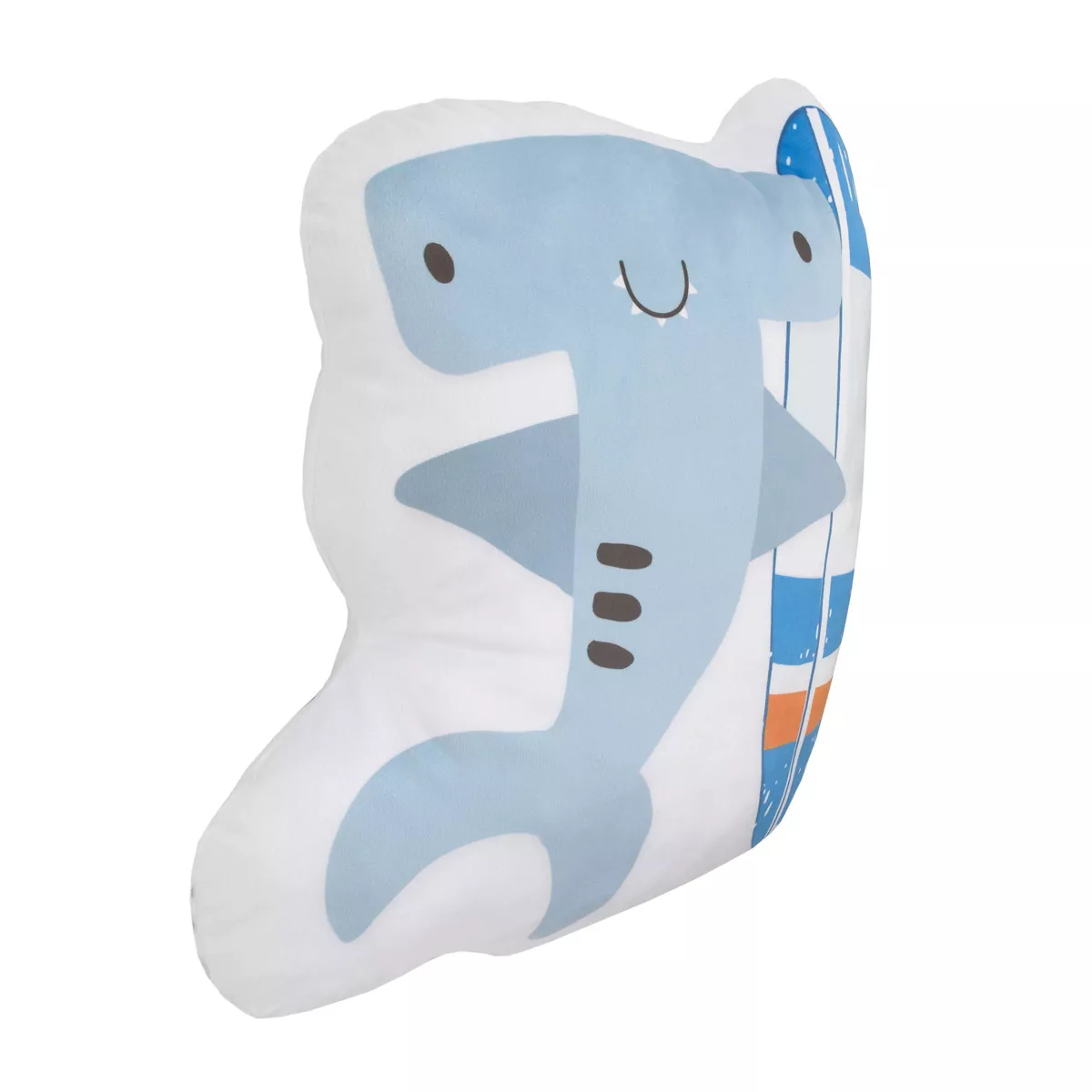 Everything Kids' Little Dude Adventure Shark with Surfboard Throw Pillow