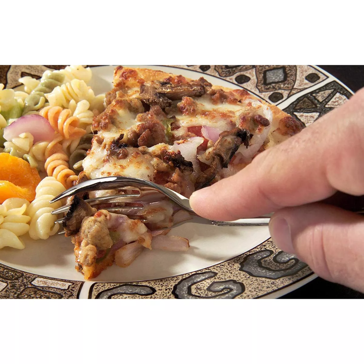 Knork 12 Piece 18/0 Stainless Steel Dishwasher Safe Silverware Flatware Starter Set with Forks, Spoons, and Knives, Matte Silver