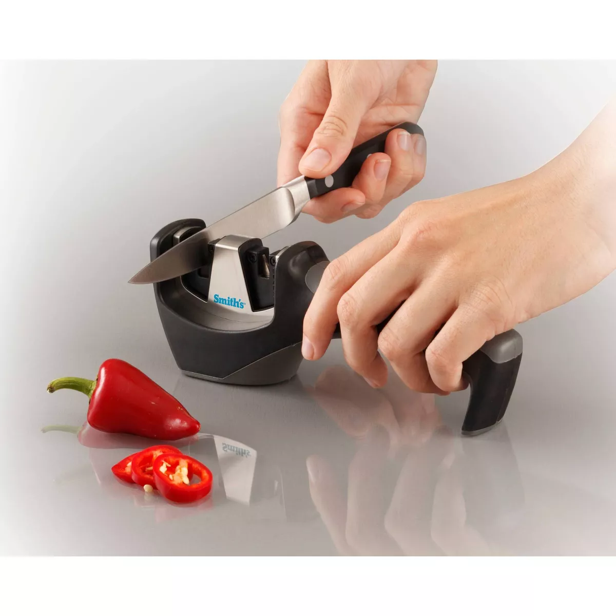 Kitchen IQ Straight Edge Pull-Thru Knife Sharpener