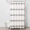Textured Dobby Stripe Shower Curtain Gray - Hearth & Hand™ with Magnolia