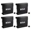 Boss Audio 1000W 4 Channel Car Audio Power Stereo Amplifier w/ Remote (4 Pack)