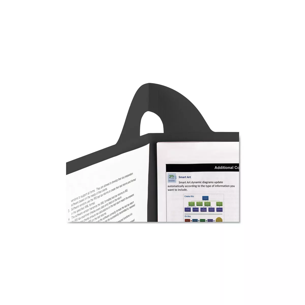 Smead Lockit Two-Pocket Folder Textured Paper 11 x 8 1/2 Black 25/Box 87981