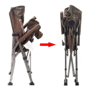 Timber Ridge Indoor Outdoor Portable Lightweight Folding Camping High Back Lounge Chair with Cup Holders, Camo (2 Pack)