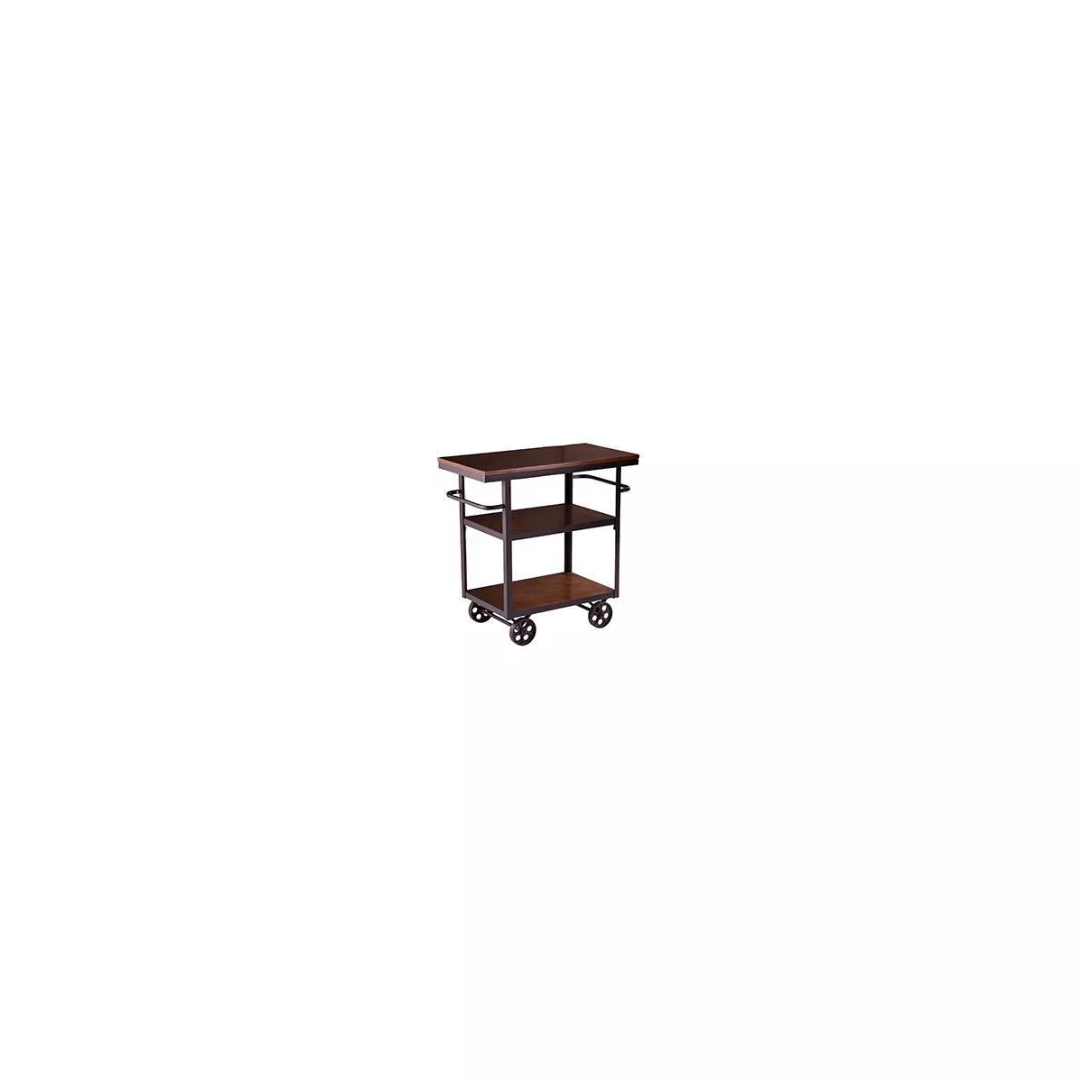 Eliston Industrial Rolling Kitchen Island Brown - Aiden Lane