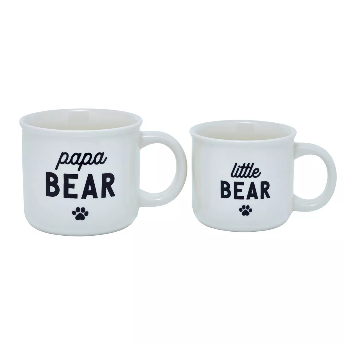 2pc Stoneware Papa Bear and Little Bear Mug Set - Parker Lane