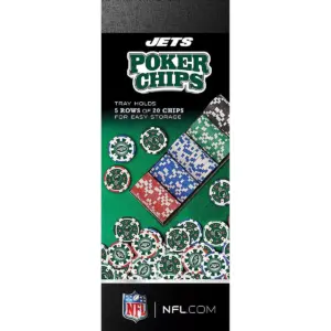 MasterPieces Inc NY Jets NFL 100-Piece Poker Chips