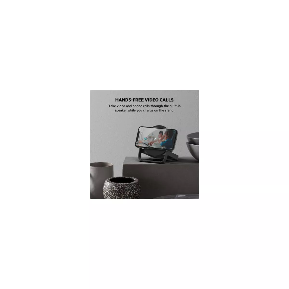 Belkin 10W Qi Wireless and Bluetooth Speaker Stand - Black