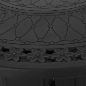 Boulder Outdoor Round Aluminum Fire Pit - Matte Black - Christopher Knight Home