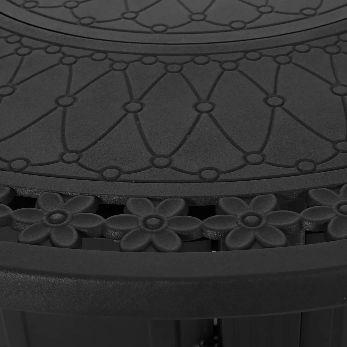 Boulder Outdoor Round Aluminum Fire Pit - Matte Black - Christopher Knight Home