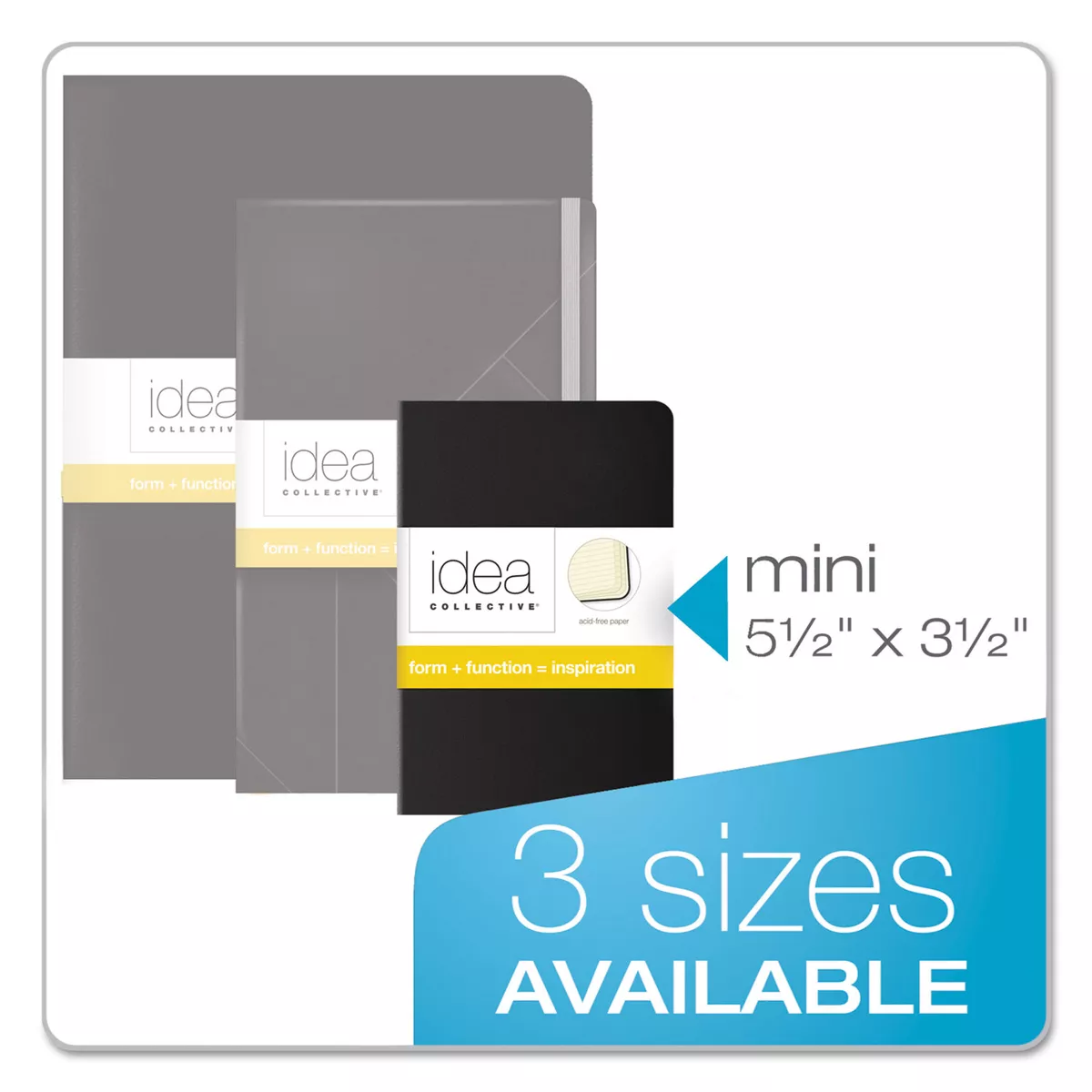 Tops Idea Collective Journal Soft Cover Side 5 1/2 x 3 1/2 Black 40 Sheets 2/PK 56877