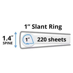 Avery Durable View Binder with DuraHinge and Slant Rings 1