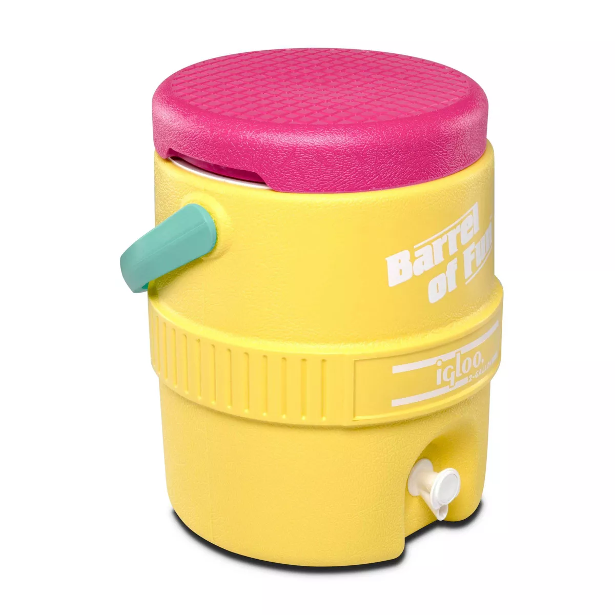 Igloo Barrel of Fun Retro Portable 2 Gallon Beverage Servers - Sunshine Yellow