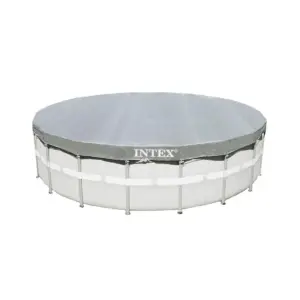 Intex 28041E UV Resistant Deluxe Debris Pool Cover for 18-Foot Intex Ultra Frame Round Above Ground Swimming Pools with Drain Holes