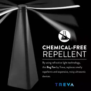 TREVA Bug Repellent Fan Non-Toxic Battery Powered - 4pk