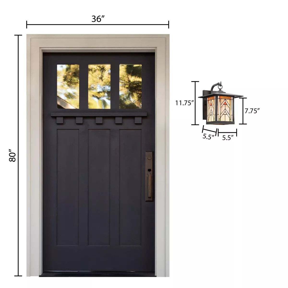 11.75" 1-Light Geometric Outdoor Wall Lantern Sconce Oil Rubbed Bronze - River of Goods