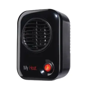Lasko 100 MyHeat Small Portable Personal Electric 200 Watt Ceramic Space Heater with Overheat Protection for Office Desk and Home, Black (2 Pack)