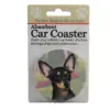 Car Coaster 2.5" Black Chihuahua Car Coaster Absorbant Pet Dog E & S Pet - Coasters