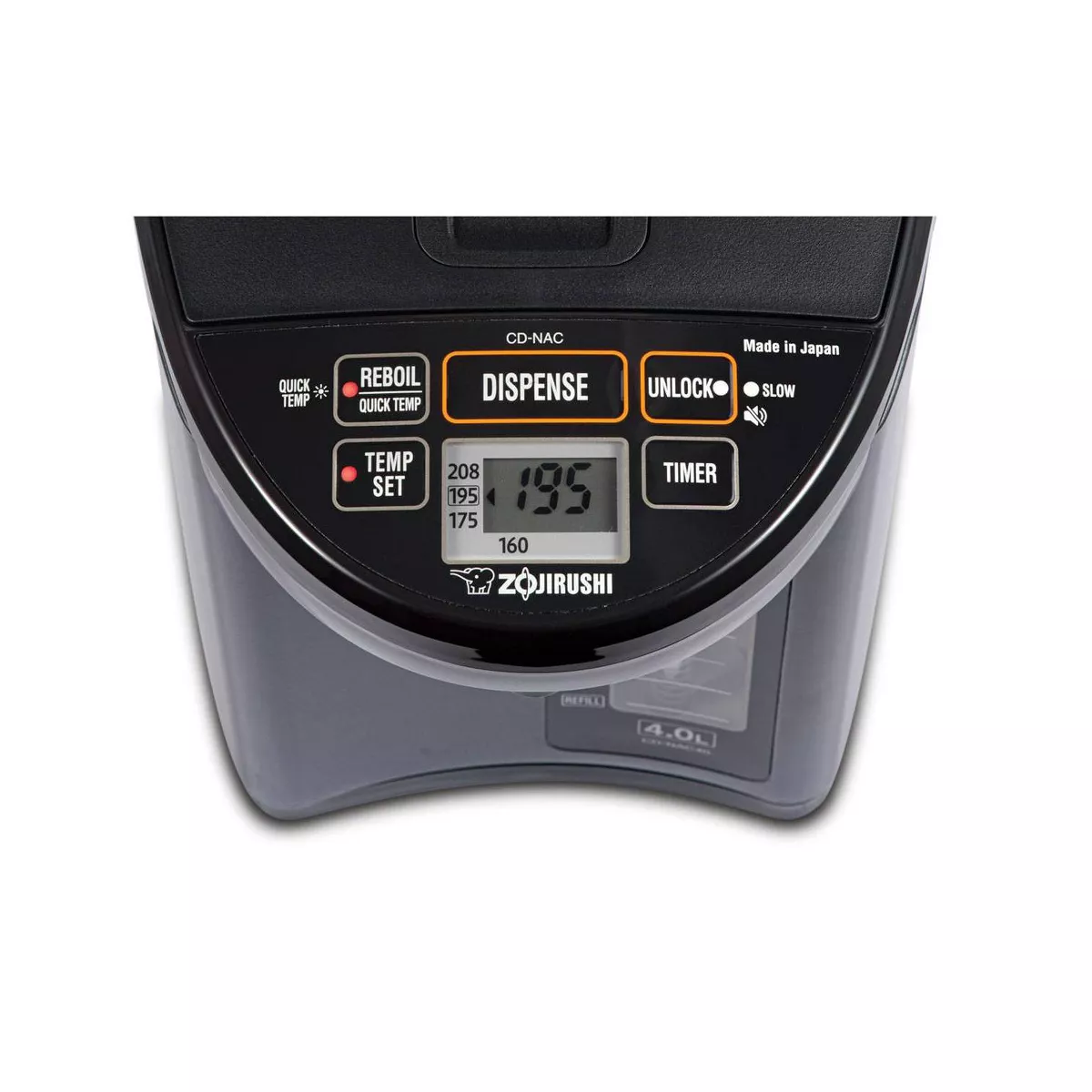 Zojirushi CD-NAC40BM Micom Water Boiler & Warmer - Metallic Black