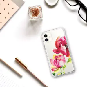 OTM Essentials Apple iPhone 11 Clear Case - Brilliant Bloom Red