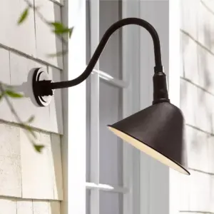 Franklin Iron Works Rustic Farmhouse Outdoor Barn Light Fixture Bronze 18 1/4
