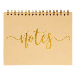 6-Pack Top Bound Spiral Notepads To-Do Lists, Gold Foil Accent Design, Hard Cover, 60 Sheets, 6.5